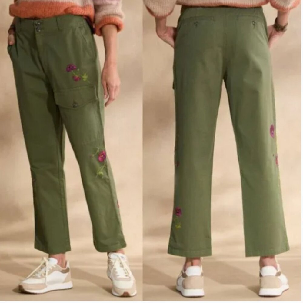 Sundance Melissa Embroidered Floral Pants NWT